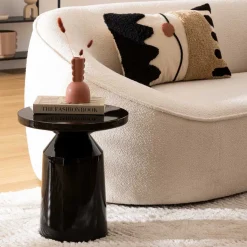 Mesa Auxiliar De Metal Negra Sita