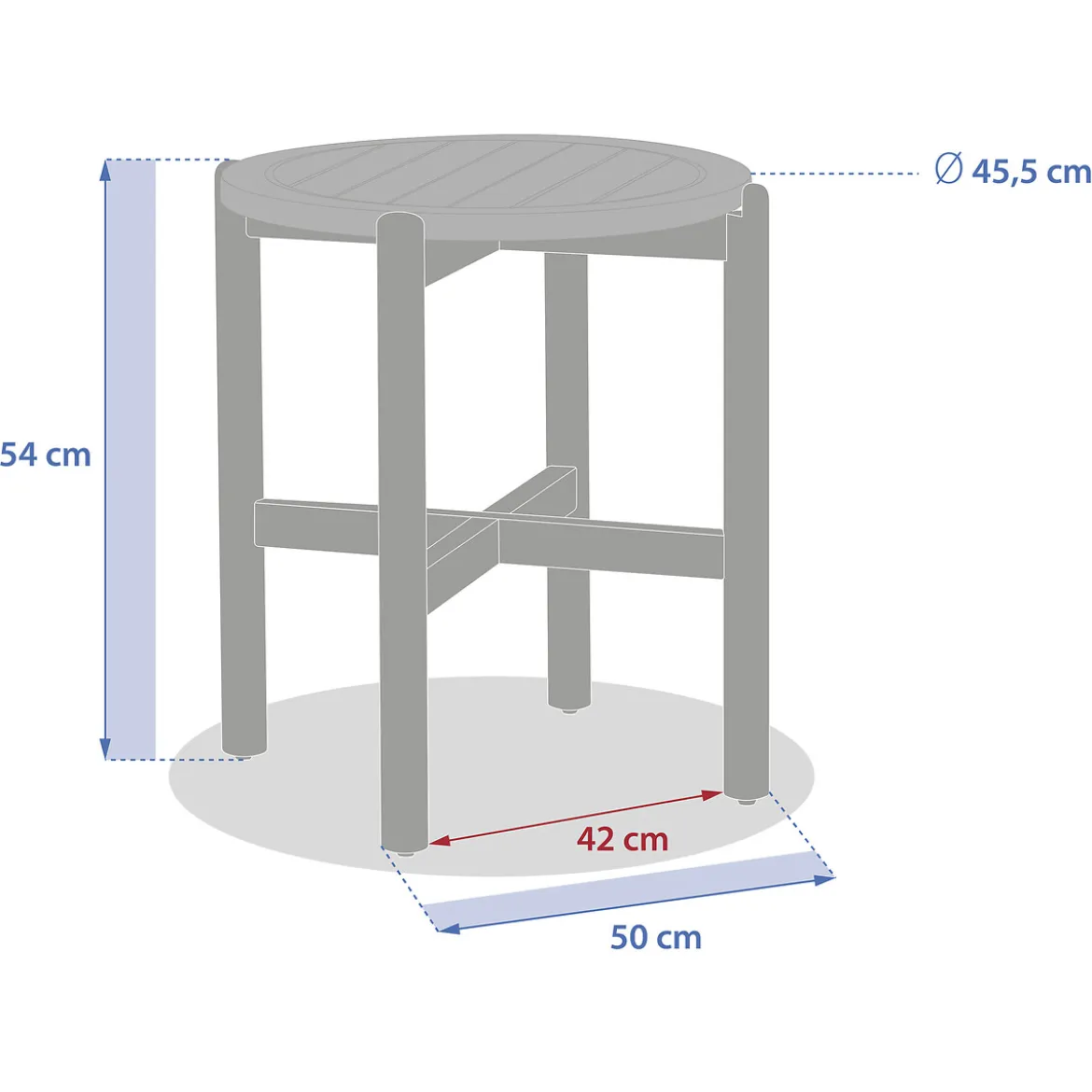 Mesa auxiliar DEONA 50cm