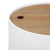 Mesa auxiliar ENOLA blanca y beige