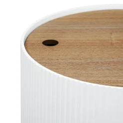 Mesa auxiliar ENOLA blanca y beige