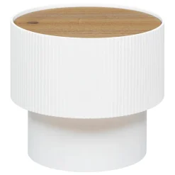Mesa auxiliar ENOLA blanca y beige