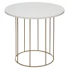 Mesa Auxiliar Garance Blanca De Mármol 55x60cm