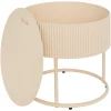 Mesa auxiliar JUNA beige D45x40.5cm