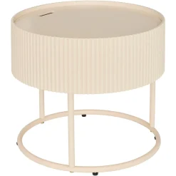Mesa auxiliar JUNA beige D45x40.5cm