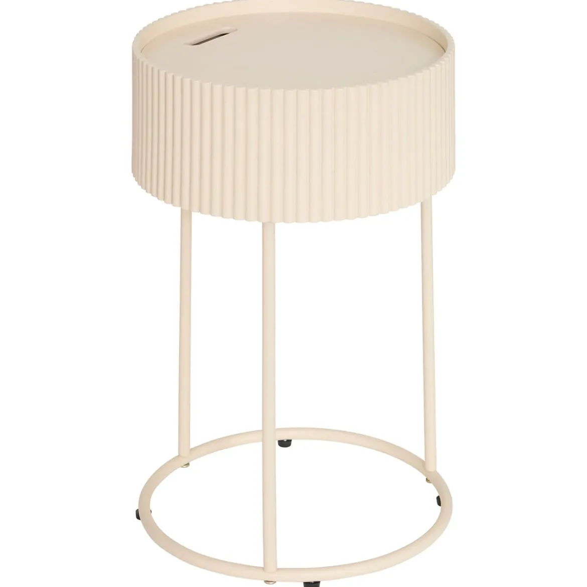 Mesa auxiliar JUNA beige D33x48cm