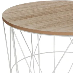 Mesa Auxiliar Kumi De Mdf Metal 40x41Cm