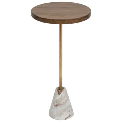 Mesa Auxiliar Madera/Mármol 35.5x35.5x70