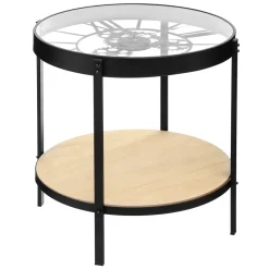 Mesa Auxiliar Mdf/Vidrio 50.5x49Cm