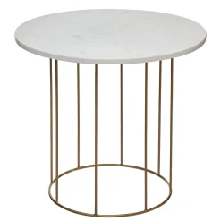 Mesa Auxiliar Metal/Mármol 40x45Cm