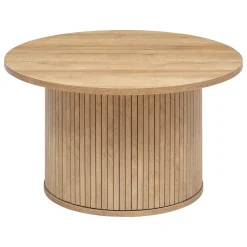 Mesa Auxiliar Redonda Beige Colva 40cm