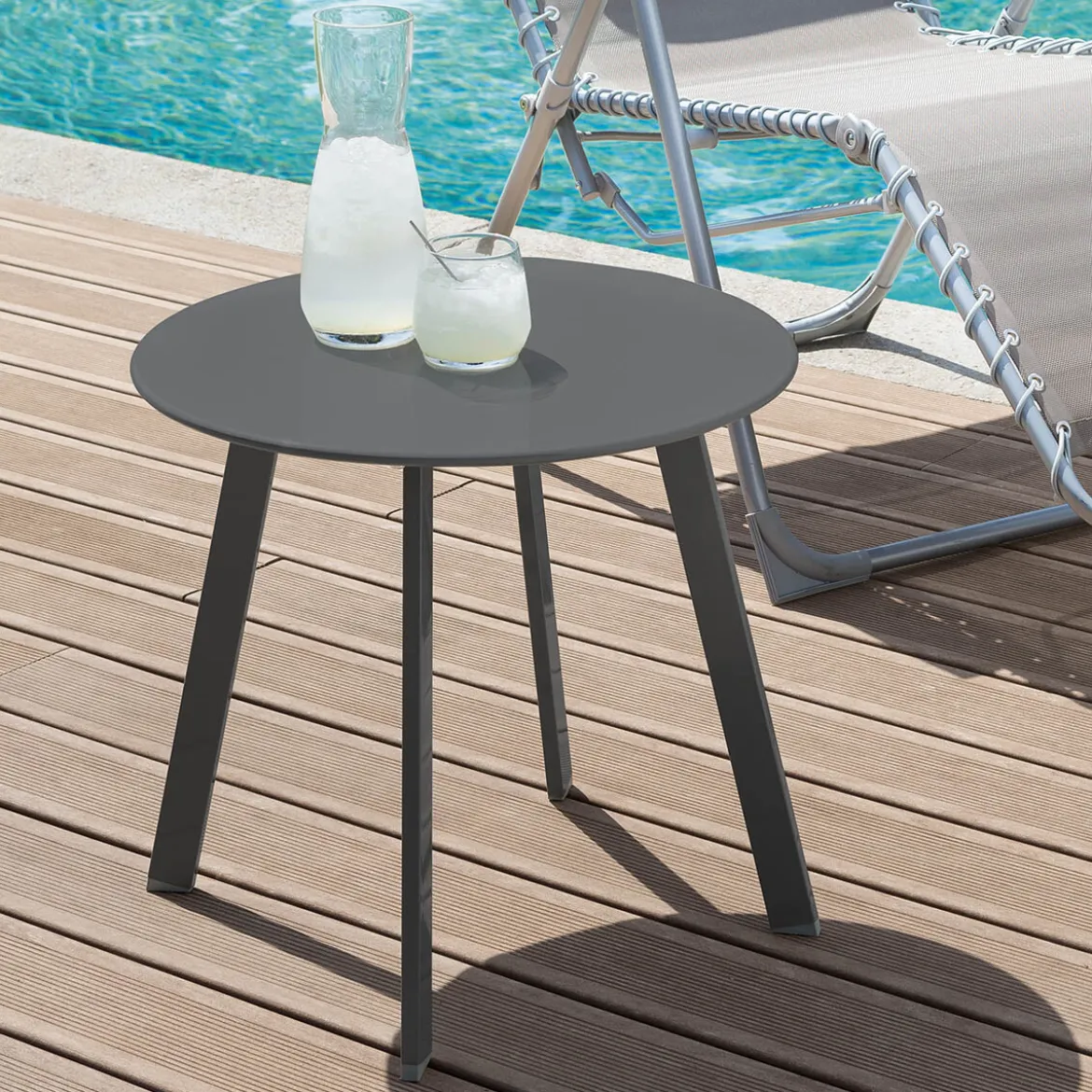 Mesa Auxiliar SAONA gris graphite 50cm