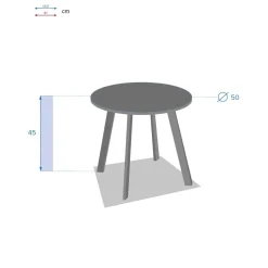 Mesa Auxiliar SAONA gris graphite 50cm