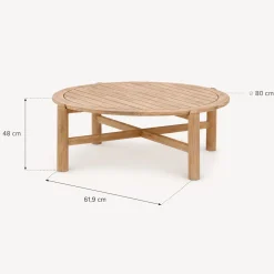 Mesa baja DEONA de madera acacia