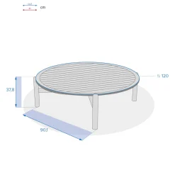 Mesa baja DEONA de madera acacia 120cm
