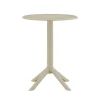 Mesa BARI beige redonda