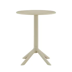 Mesa BARI beige redonda