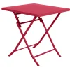 Mesa cuadrada GREENSBORO roja