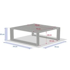 Mesa de centro ALLURE beige 79x79cm