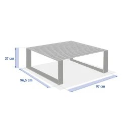 Mesa de centro ALLURE de aluminio