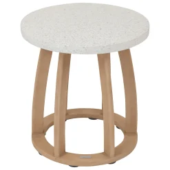 Mesa de centro LEMINDO de madera de eucalipto 50cm