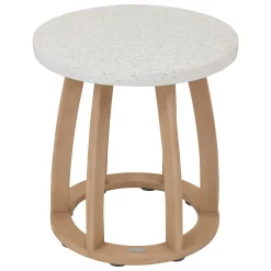 Mesa de centro LEMINDO de madera de eucalipto 50cm
