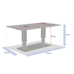 Mesa de centro SALIMIA elevable beige