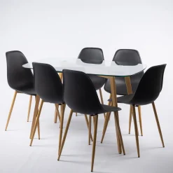 Mesa De Cocina Gally Con Tapa De Vidrio
