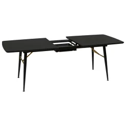 Mesa de comedor extensible AUBREY negra