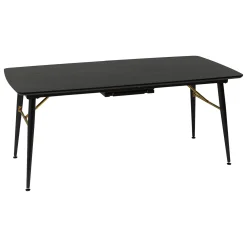 Mesa de comedor extensible AUBREY negra