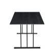 Mesa de comedor PISA negra con tablero de cerámica