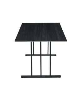 Mesa de comedor PISA negra con tablero de cerámica