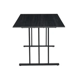 Mesa de comedor PISA negra con tablero de cerámica