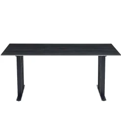 Mesa de comedor PISA negra con tablero de cerámica