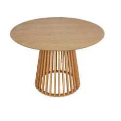 Mesa de comedor redonda MESSINA beige de mdf
