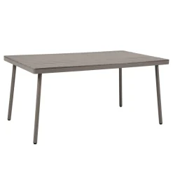 Mesa de exterior de acero beige
