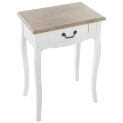 Mesa de noche con 1 cajón CHRYSA blanca