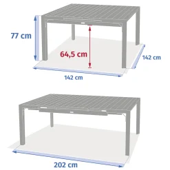 Mesa extensible automática EVASION marrón