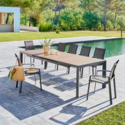 Mesa extensible automática ÉVASION honey/graphite
