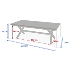 Mesa extensible AXIOME de aluminio