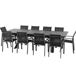 Mesa extensible AXIOME gris ardósia 220-279cm