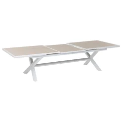 Mesa extensible AXIOME lino y blanco 250-330cm