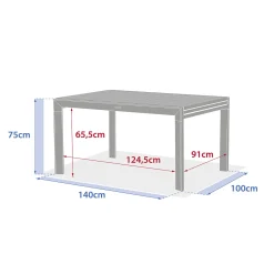Mesa extensible deslizante 10 plazas EVASION