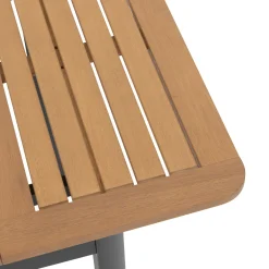 Mesa extensible FOLYA de aluminio y madera