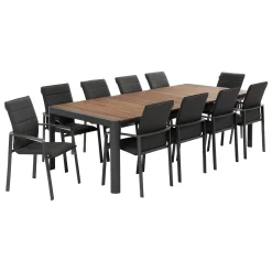 Mesa extensible PARADIZE madera acacia y aluminio
