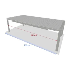 Mesa extensible PARADIZE madera acacia y aluminio