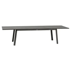 Mesa extensible PAVANE gris oscuro 12 plazas