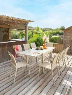 Mesa extensible PIAZZA argile 90-180cm