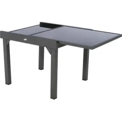 Mesa extensible PIAZZA gris graphite 90-180cm