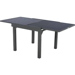 Mesa extensible PIAZZA gris graphite 90-180cm