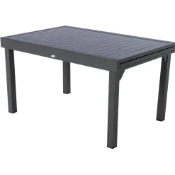 Mesa extensible PIAZZA gris graphite 135-270cm